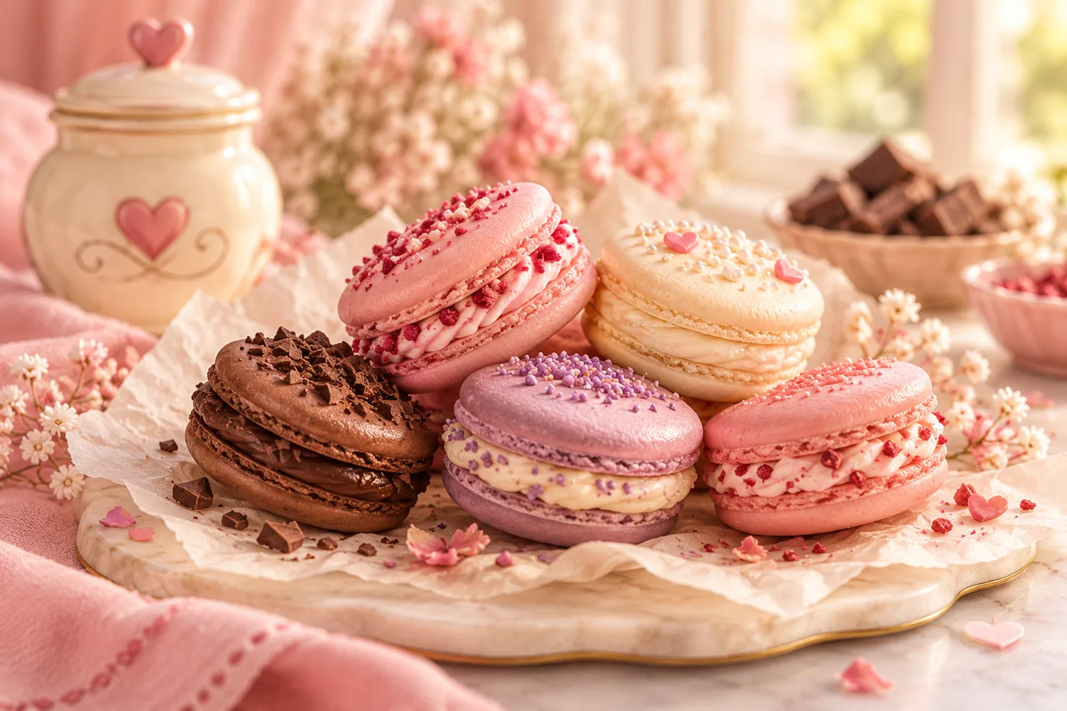 Styled concept of Lala inspired Macarons