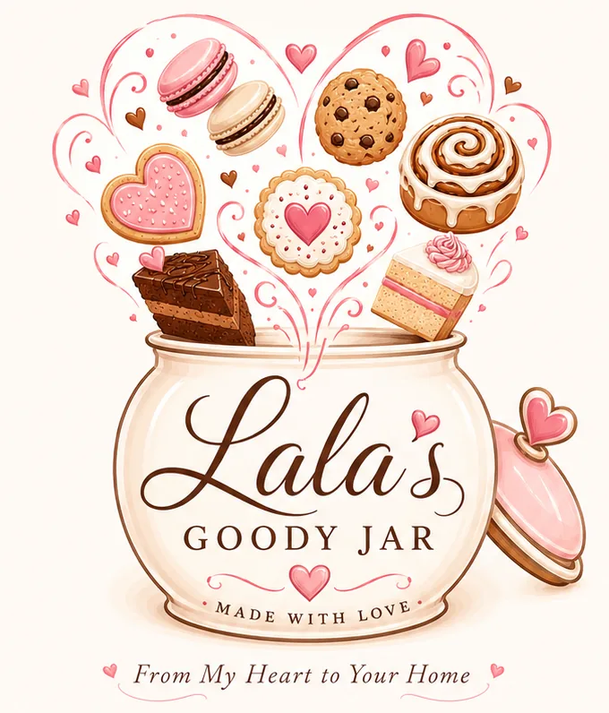 Lala’s Goody Jar illustrated signature logo