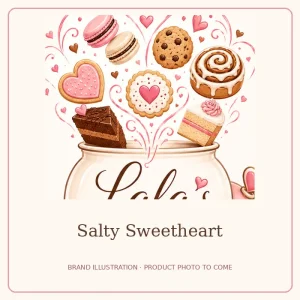 Branded illustration for Salty Sweetheart; product photograph coming soon
