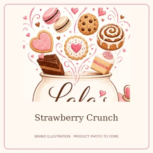 Branded illustration for Strawberry Crunch; product photograph coming soon
