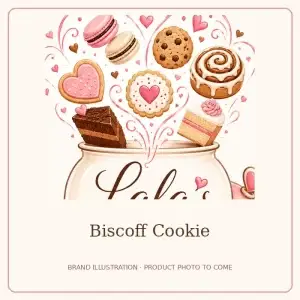 Branded illustration for Biscoff Cookie; product photograph coming soon