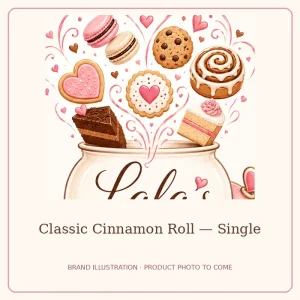 Branded illustration for Classic Cinnamon Roll — Single; product photograph coming soon